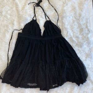 Black baby doll dress size L